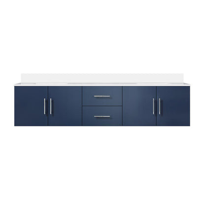 Geneva 80 in. W x 22 in. D Navy Blue Double Bath Vanity