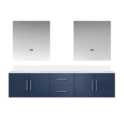 Geneva 80 in. W x 22 in. D Navy Blue Double Bath Vanity