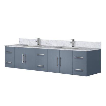 Geneva 84 in. W x 22 in. D Dark Grey Double Bath Vanity