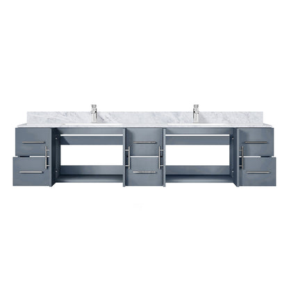 Geneva 84 in. W x 22 in. D Dark Grey Double Bath Vanity