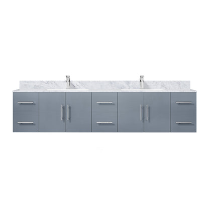 Geneva 84 in. W x 22 in. D Dark Grey Double Bath Vanity