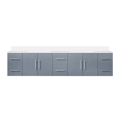 Geneva 84 in. W x 22 in. D Dark Grey Double Bath Vanity