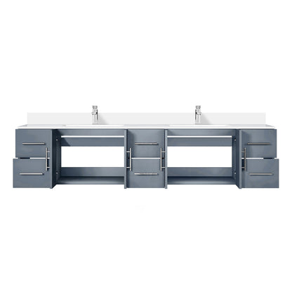 Geneva 84 in. W x 22 in. D Dark Grey Double Bath Vanity