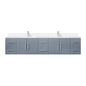 Geneva 84 in. W x 22 in. D Dark Grey Double Bath Vanity