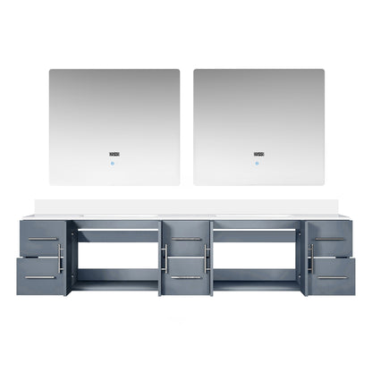 Geneva 84 in. W x 22 in. D Dark Grey Double Bath Vanity