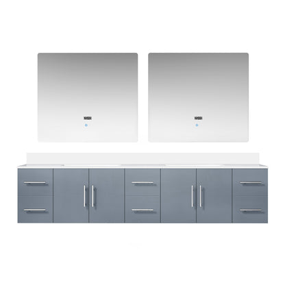 Geneva 84 in. W x 22 in. D Dark Grey Double Bath Vanity