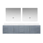 Geneva 84 in. W x 22 in. D Dark Grey Double Bath Vanity