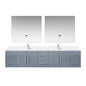 Geneva 84 in. W x 22 in. D Dark Grey Double Bath Vanity