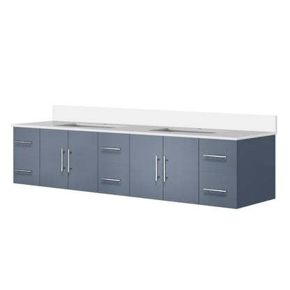 Geneva 84 in. W x 22 in. D Dark Grey Double Bath Vanity