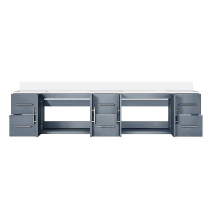 Geneva 84 in. W x 22 in. D Dark Grey Double Bath Vanity