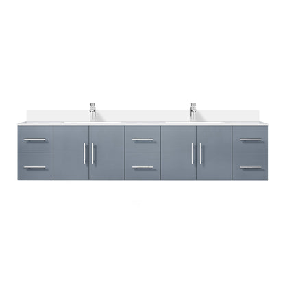 Geneva 84 in. W x 22 in. D Dark Grey Double Bath Vanity