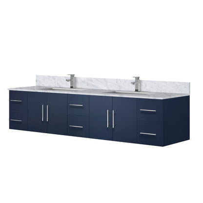 Geneva 84 in. W x 22 in. D Navy Blue Double Bath Vanity