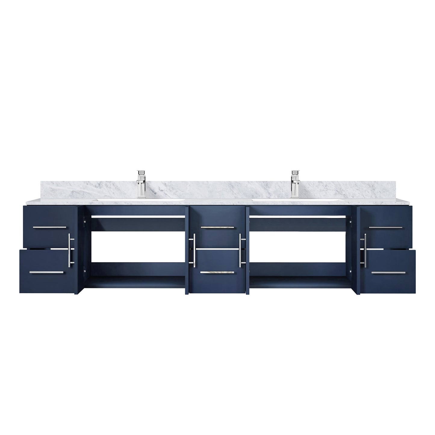 Geneva 84 in. W x 22 in. D Navy Blue Double Bath Vanity