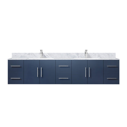 Geneva 84 in. W x 22 in. D Navy Blue Double Bath Vanity