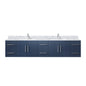Geneva 84 in. W x 22 in. D Navy Blue Double Bath Vanity