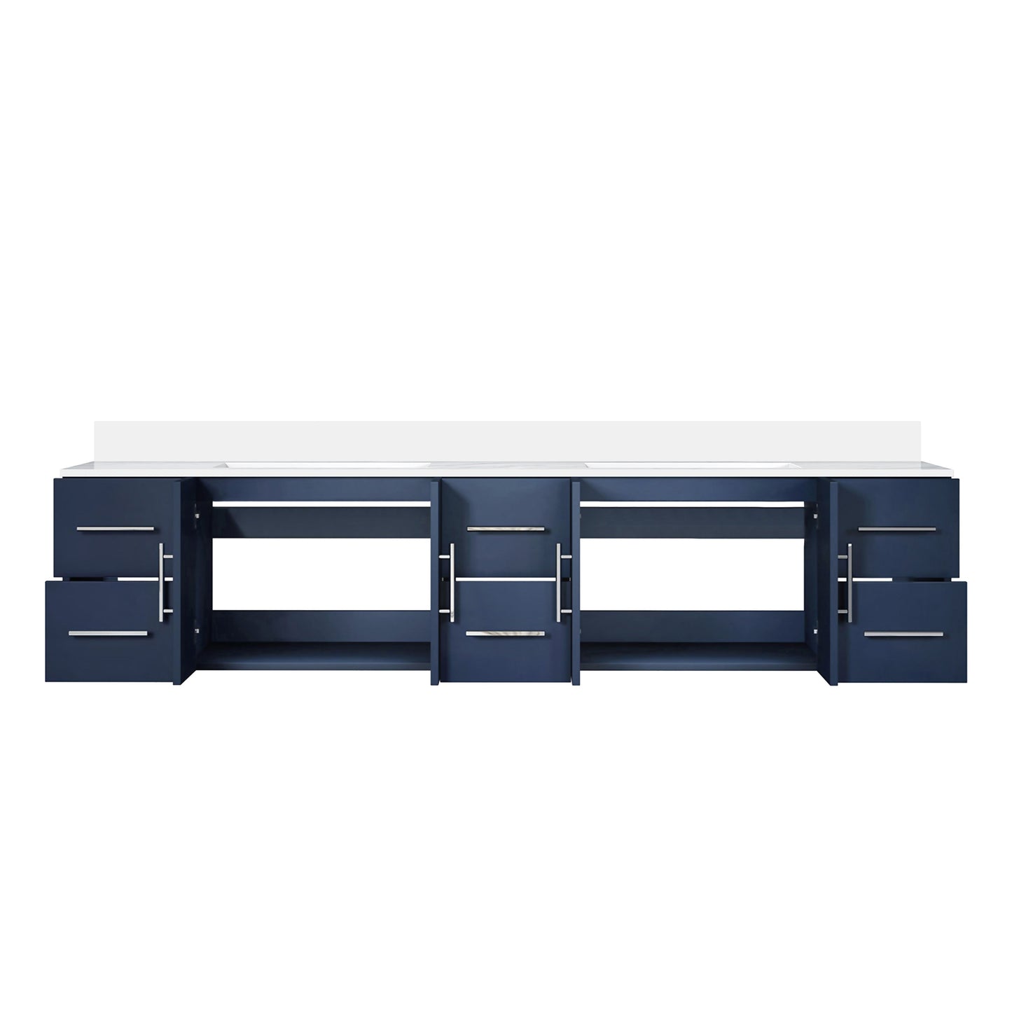Geneva 84 in. W x 22 in. D Navy Blue Double Bath Vanity