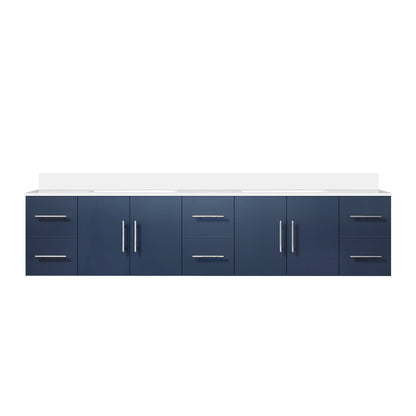 Geneva 84 in. W x 22 in. D Navy Blue Double Bath Vanity