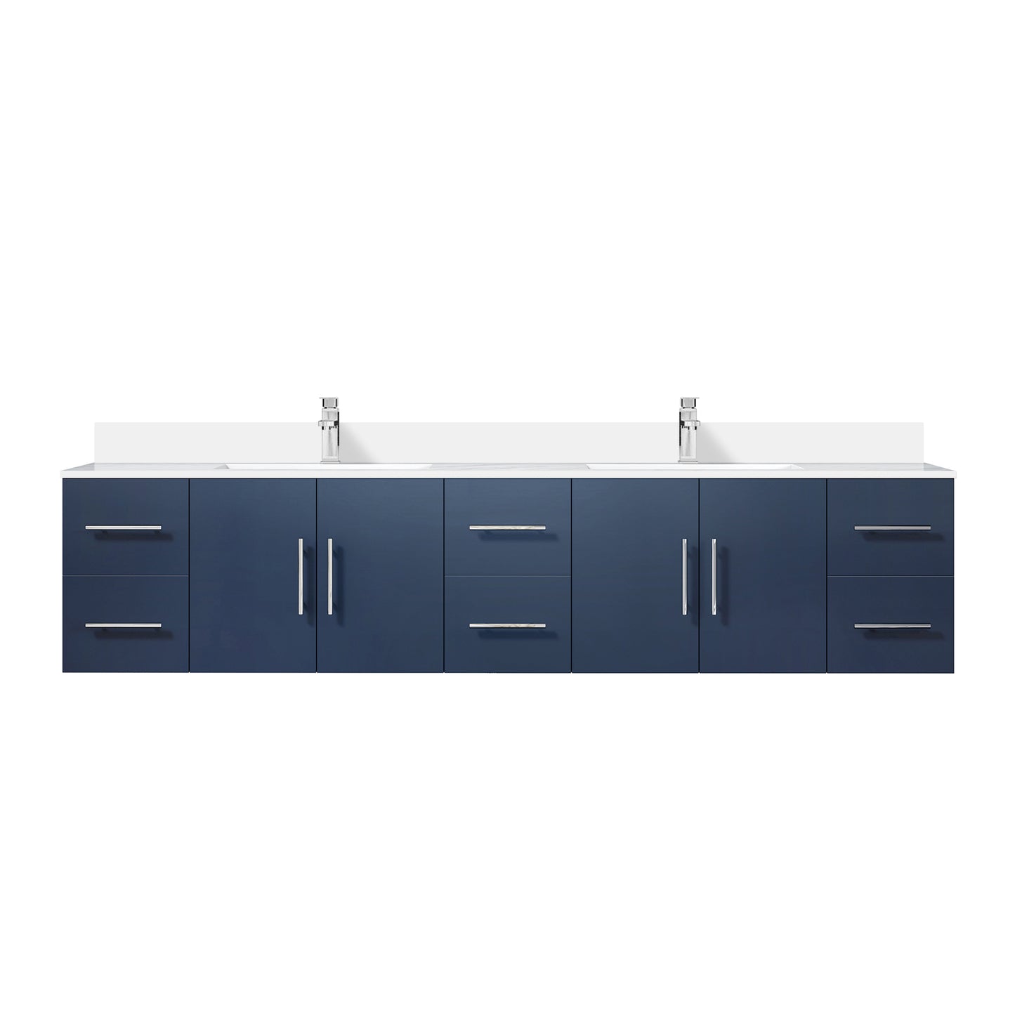 Geneva 84 in. W x 22 in. D Navy Blue Double Bath Vanity