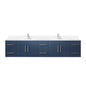 Geneva 84 in. W x 22 in. D Navy Blue Double Bath Vanity
