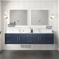 Geneva 84 in. W x 22 in. D Navy Blue Double Bath Vanity