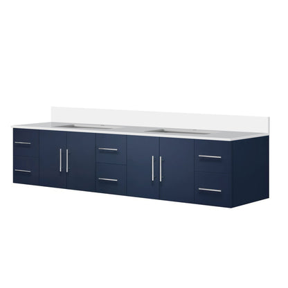 Geneva 84 in. W x 22 in. D Navy Blue Double Bath Vanity
