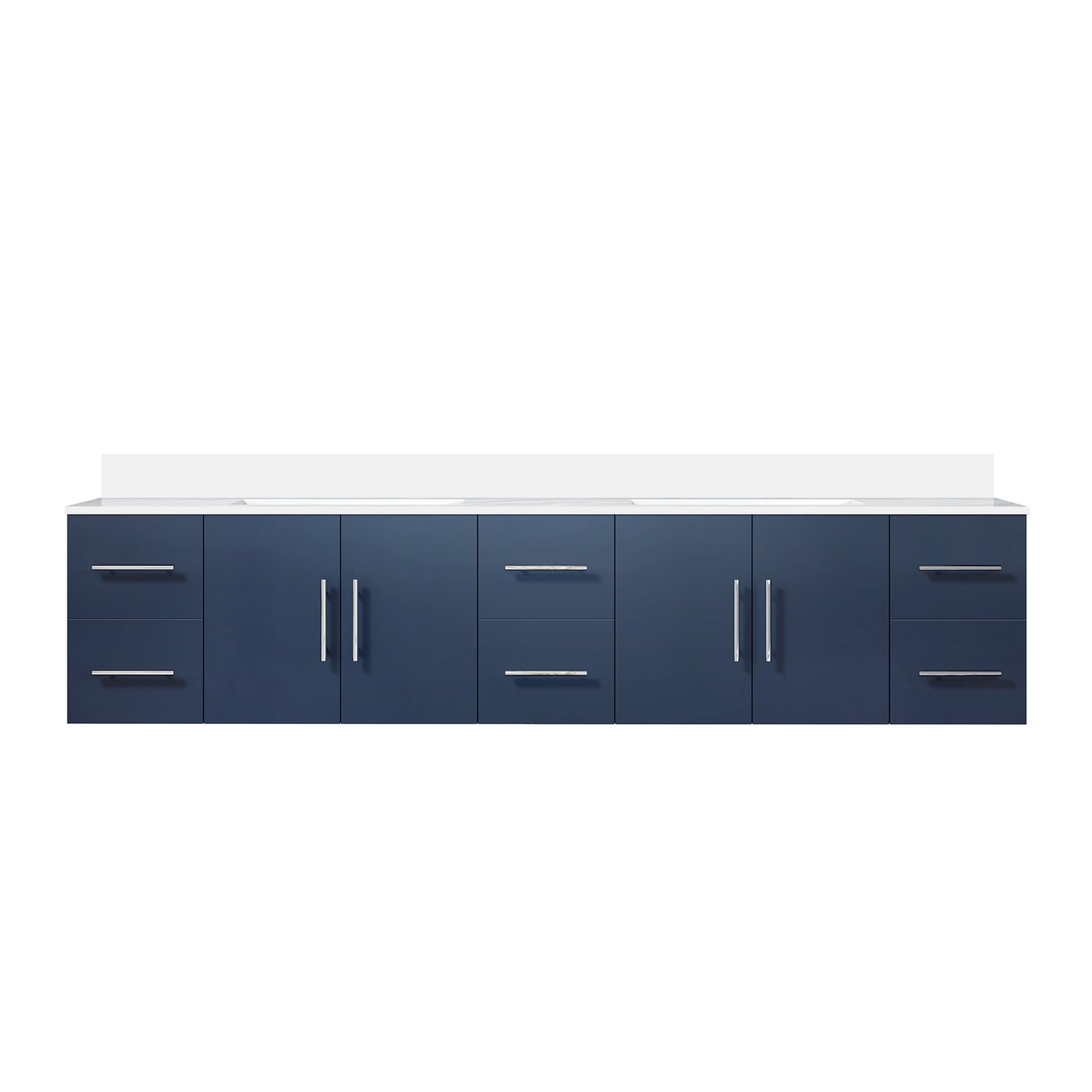 Geneva 84 in. W x 22 in. D Navy Blue Double Bath Vanity