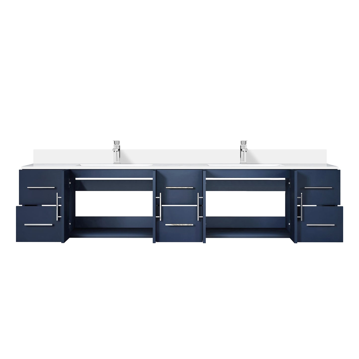 Geneva 84 in. W x 22 in. D Navy Blue Double Bath Vanity