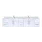 Geneva 84 in. W x 22 in. D Glossy White Double Bath Vanity