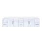 Geneva 84 in. W x 22 in. D Glossy White Double Bath Vanity