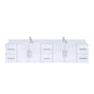 Geneva 84 in. W x 22 in. D Glossy White Double Bath Vanity