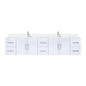 Geneva 84 in. W x 22 in. D Glossy White Double Bath Vanity