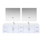 Geneva 84 in. W x 22 in. D Glossy White Double Bath Vanity