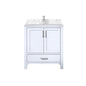 Lexora Jacques 30" White Bathroom Vanity | Modern Solid Wood Cabinet
