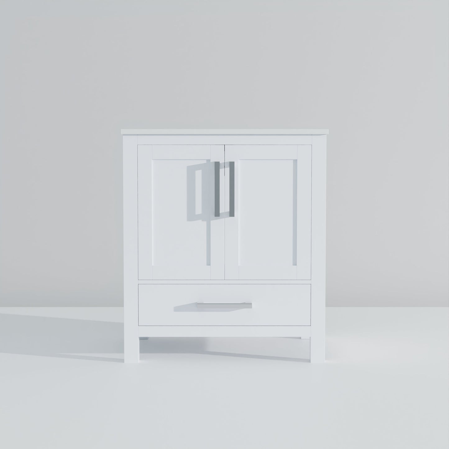 Lexora Jacques 30" White Bathroom Vanity | Modern Solid Wood Cabinet