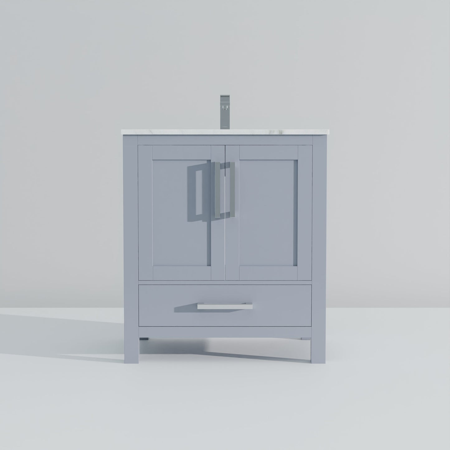 Lexora Jacques 30" Dark Grey Bathroom Vanity – Modern Solid Wood Freestanding Cabinet