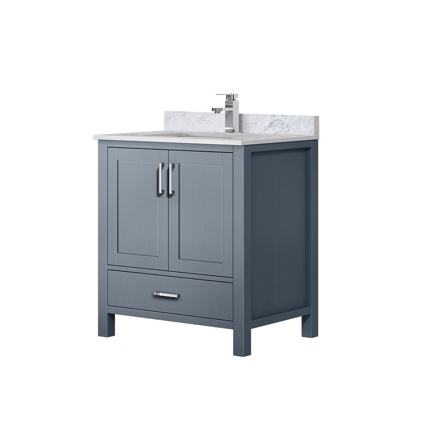 Lexora Jacques 30" Dark Grey Bathroom Vanity – Modern Solid Wood Freestanding Cabinet