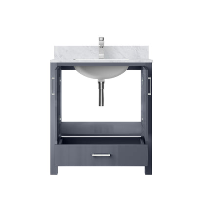 Lexora Jacques 30" Dark Grey Bathroom Vanity – Modern Solid Wood Freestanding Cabinet