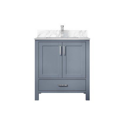 Lexora Jacques 30" Dark Grey Bathroom Vanity – Modern Solid Wood Freestanding Cabinet