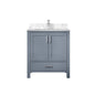 Lexora Jacques 30" Dark Grey Bathroom Vanity – Modern Solid Wood Freestanding Cabinet