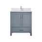 Lexora Jacques 30" Dark Grey Bathroom Vanity – Modern Solid Wood Freestanding Cabinet