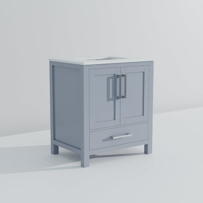 Lexora Jacques 30" Dark Grey Bathroom Vanity – Modern Solid Wood Freestanding Cabinet