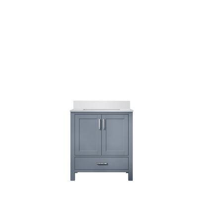 Lexora Jacques 30" Dark Grey Bathroom Vanity – Modern Solid Wood Freestanding Cabinet