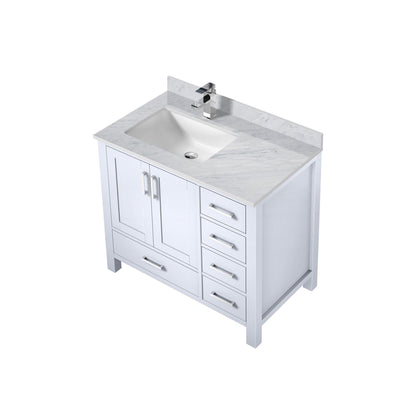 Jacques 36 in. W x 22 in. D Left Offset White Bath Vanity