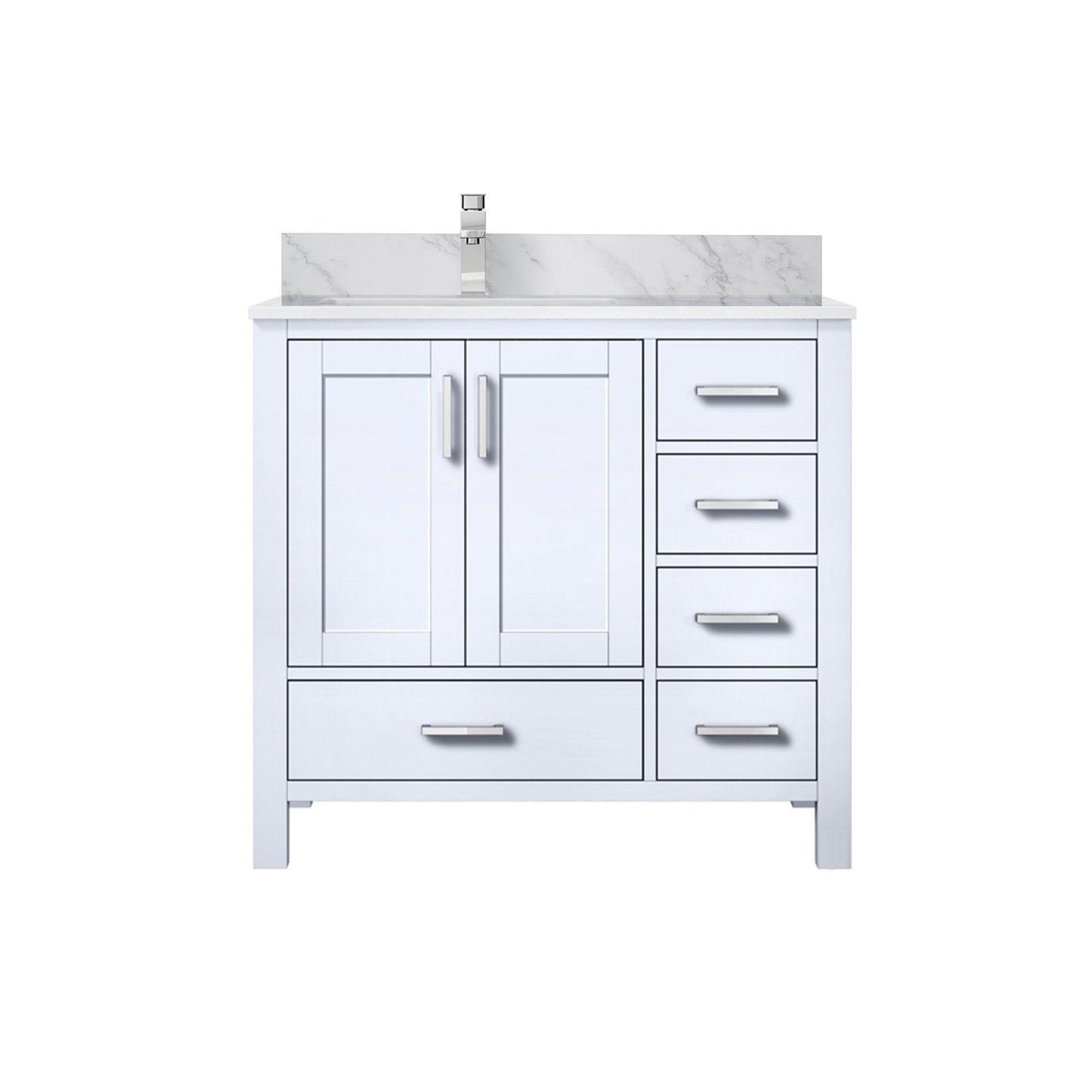 Jacques 36 in. W x 22 in. D Left Offset White Bath Vanity