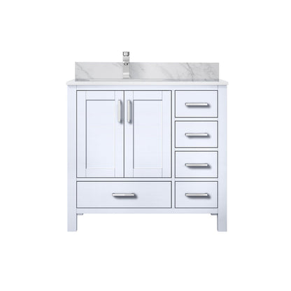 Jacques 36 in. W x 22 in. D Left Offset White Bath Vanity