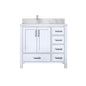 Jacques 36 in. W x 22 in. D Left Offset White Bath Vanity
