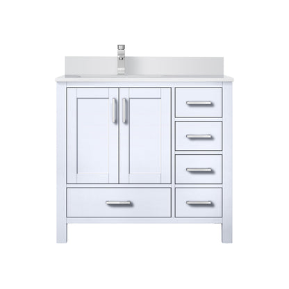 Jacques 36 in. W x 22 in. D Left Offset White Bath Vanity