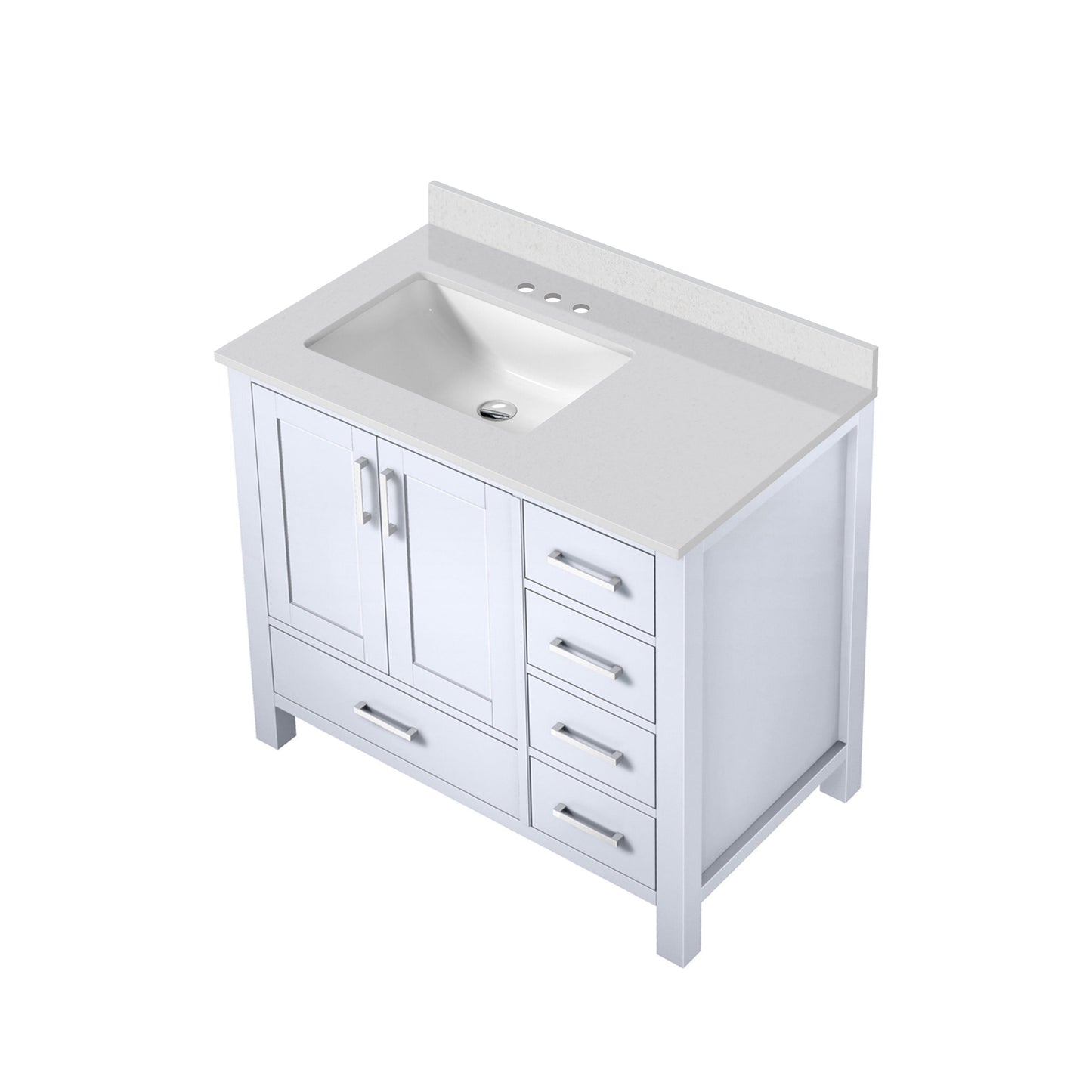 Jacques 36 in. W x 22 in. D Left Offset White Bath Vanity