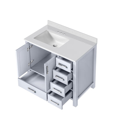 Jacques 36 in. W x 22 in. D Left Offset White Bath Vanity