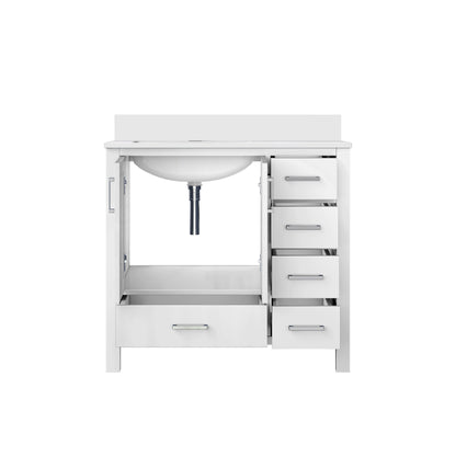 Jacques 36 in. W x 22 in. D Left Offset White Bath Vanity